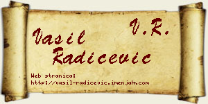 Vasil Radičević vizit kartica